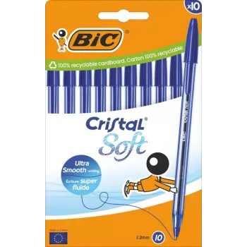 Esferográfica de tampa BIC 516357 azul transparente 10 unidades