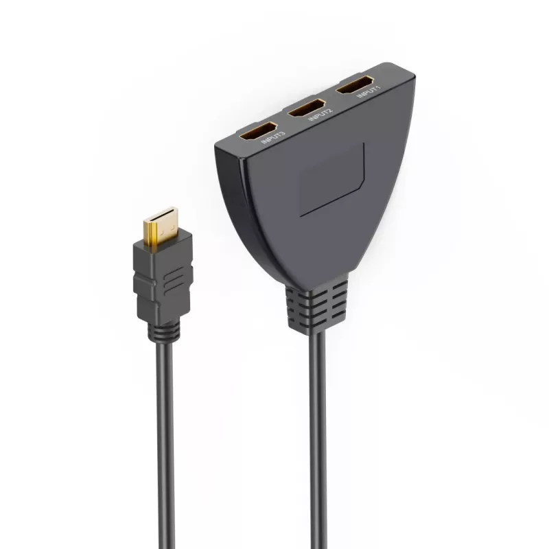 Hama 4K comutador HDMI 3x1, 3x HDMI fêmea para 1x HDMI macho (00205101)