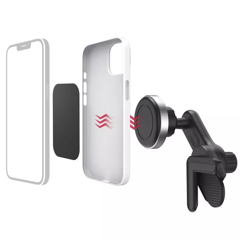 Hama 00201988 Suporte ativo para telemóvel/smartphone Preto, Prateado