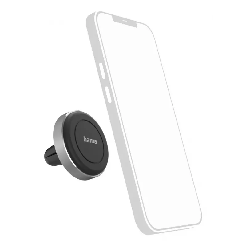 Hama Suporte passivo magnético para telemóvel/smartphone Preto, Prateado