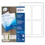 Avery Quick&Clean C2318-25i cartões, 82,6 x 127 mm, 260 g/m², branco, 100 cartões (25 folhas x 4)