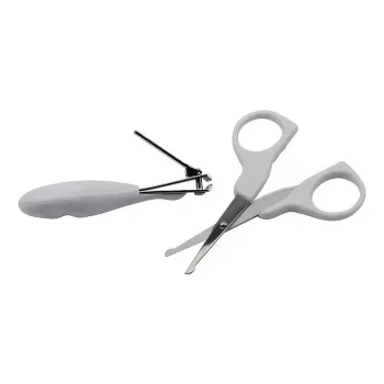 Tesoura/cortador de unhas Olympia BS 869 branco — ferramenta de manicura compacta, embalagem 119×17×209 mm