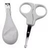 Tesoura/cortador de unhas Olympia BS 869 branco — ferramenta de manicura compacta, embalagem 119×17×209 mm