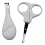 Tesoura/cortador de unhas Olympia BS 869 branco — ferramenta de manicura compacta, embalagem 119×17×209 mm