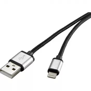Cabo Lightning Renkforce RF-4683966 3m preto prateado