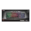Teclado gaming Trust GXT 856 Torac USB QWERTZ alemão preto RGB LED