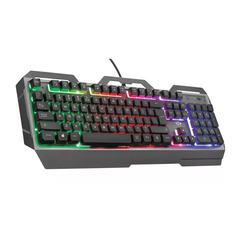 Teclado gaming Trust GXT 856 Torac USB QWERTZ alemão preto RGB LED
