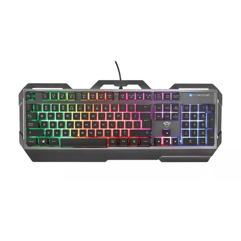 Teclado gaming Trust GXT 856 Torac USB QWERTZ alemão preto RGB LED