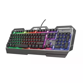 Teclado gaming Trust GXT 856 Torac USB QWERTZ alemão preto RGB LED