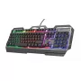 Teclado gaming Trust GXT 856 Torac USB QWERTZ alemão preto RGB LED