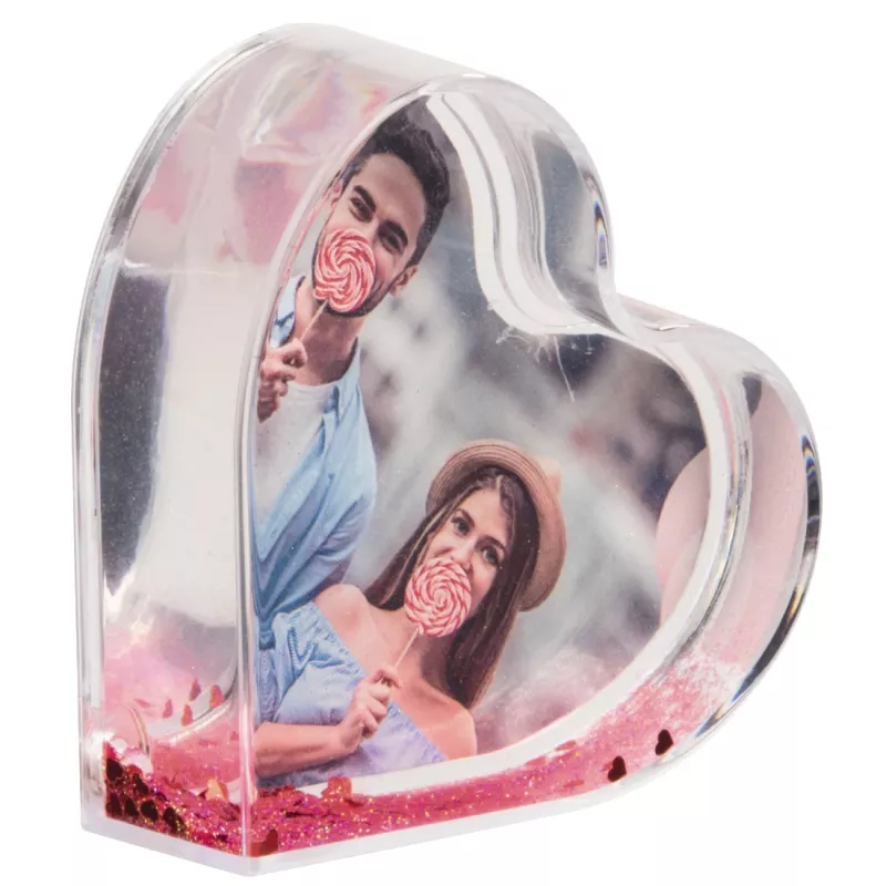 Moldura individual Hama Heart vermelha, transparente