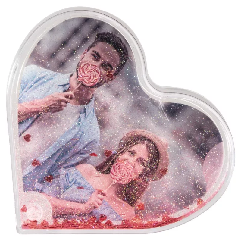 Moldura individual Hama Heart vermelha, transparente
