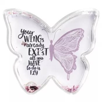 Moldura individual Hama Butterfly rosa, transparente