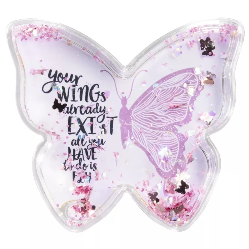 Moldura individual Hama Butterfly rosa, transparente