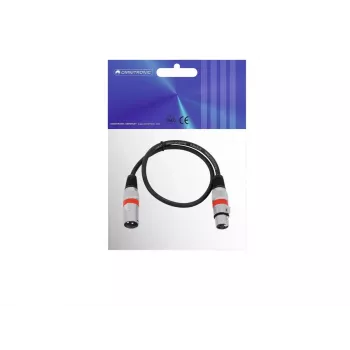Cabo de áudio Omnitronic 30220401 0,5 m XLR de 3 pinos preto