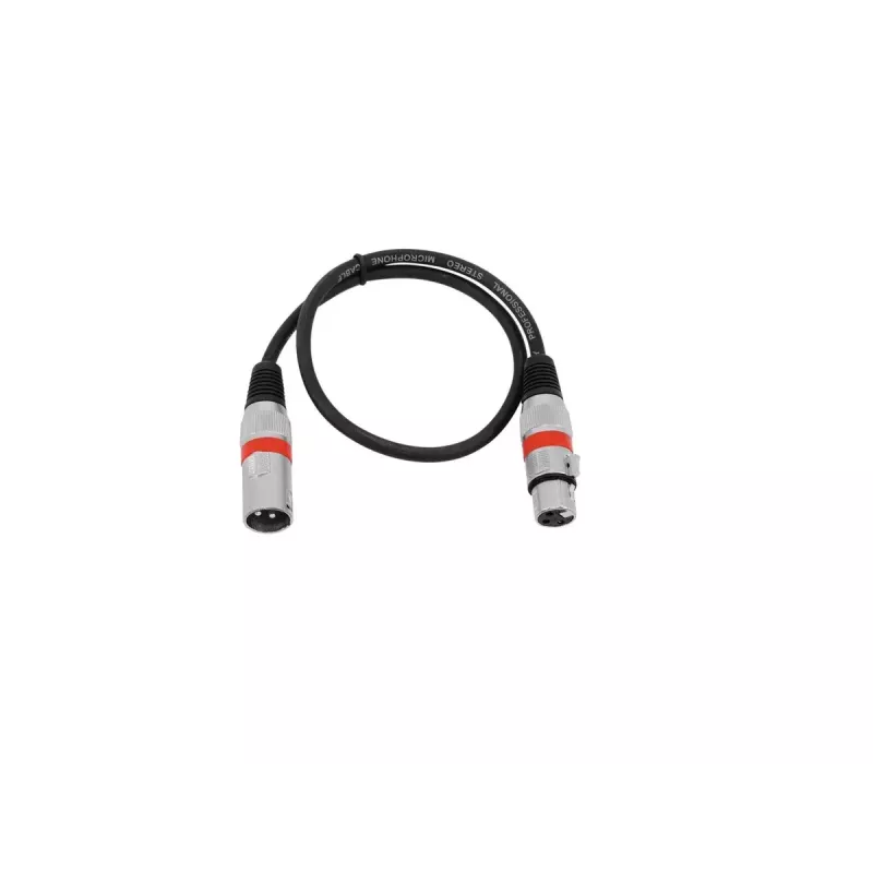 Cabo de áudio Omnitronic 30220401 0,5 m XLR de 3 pinos preto