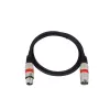 Cabo de áudio Omnitronic 30220406 1 m XLR 3 pinos preto