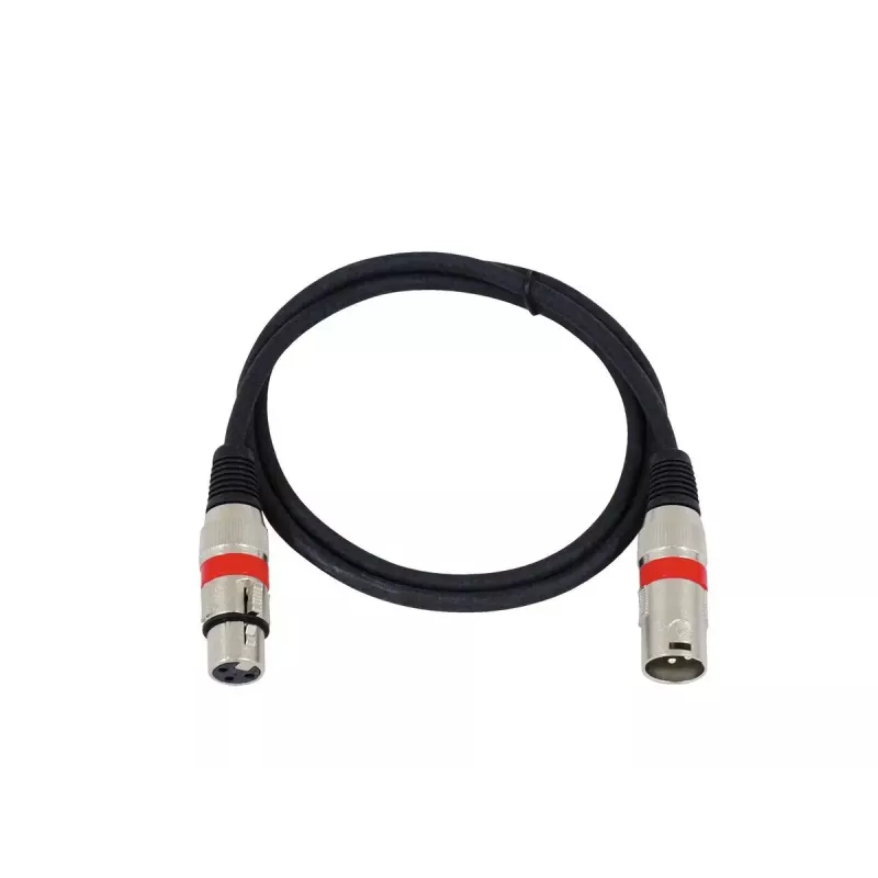 Cabo de áudio Omnitronic 30220406 1 m XLR 3 pinos preto