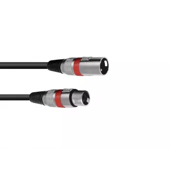 Cabo de áudio Omnitronic 30220406 1 m XLR 3 pinos preto