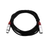 Cabo de áudio XLR 3 pinos Omnitronic 3022050R 5 m preto