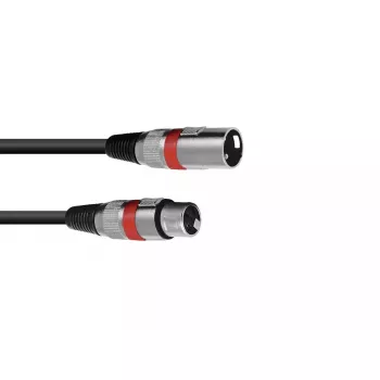 Cabo de áudio XLR 3 pinos Omnitronic 3022050R 5 m preto