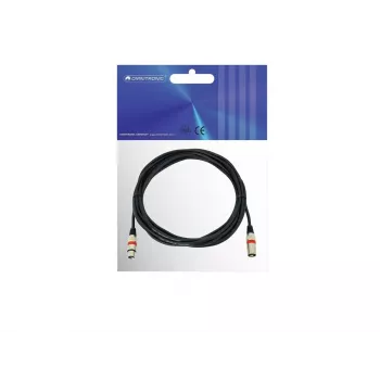 Cabo de áudio XLR 3 pinos Omnitronic 3022052R 7,5 m preto