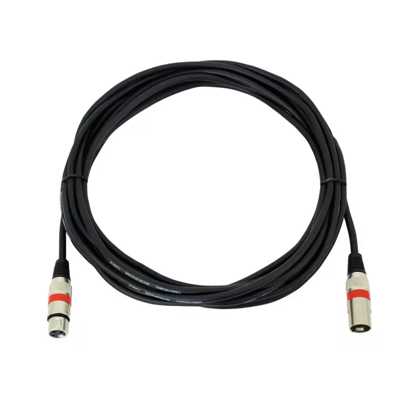 Cabo de áudio XLR 3 pinos Omnitronic 3022052R 7,5 m preto