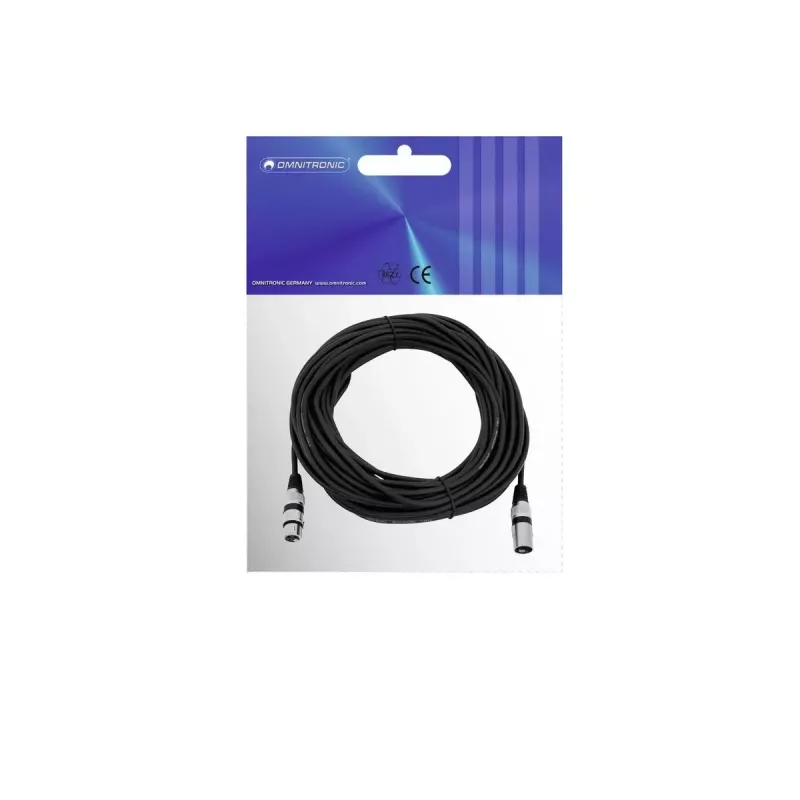 Cabo de áudio Omnitronic 3022058N 20 m XLR (3 pinos) preto