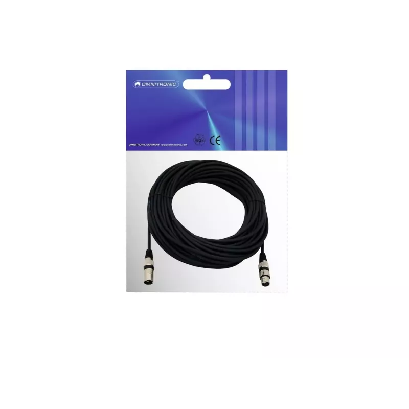 Cabo de áudio Omnitronic 30220590 25 m XLR 3 pinos preto