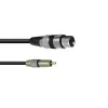 Cabo de áudio XLR (3 pinos) RCA Omnitronic 3022075J 0,15 m preto