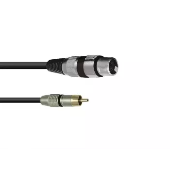 Cabo de áudio XLR (3 pinos) RCA Omnitronic 3022075J 0,15 m preto