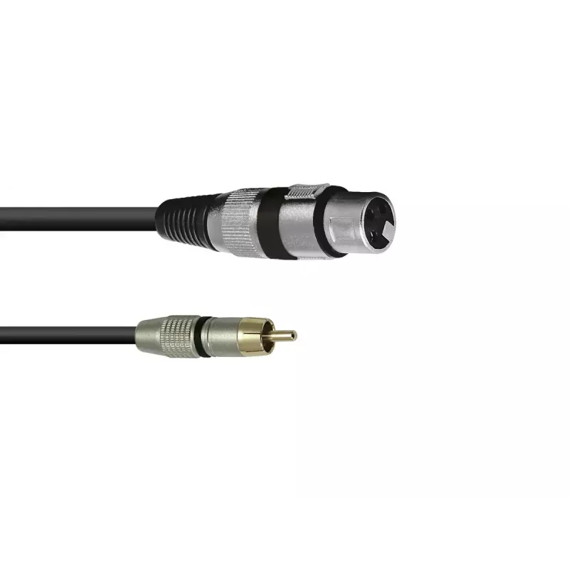 Cabo de áudio XLR (3 pinos) RCA Omnitronic 3022075J 0,15 m preto
