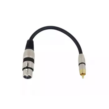 Cabo de áudio XLR (3 pinos) RCA Omnitronic 3022075J 0,15 m preto