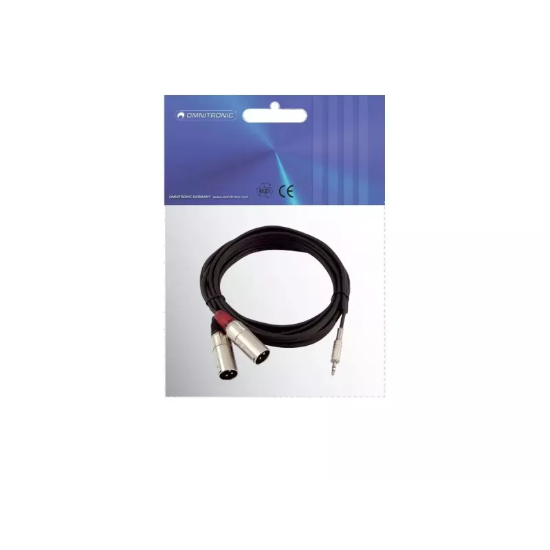 Cabo de áudio 3 m Omnitronic 30225157
