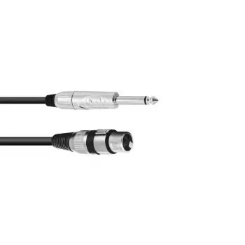 Cabo de áudio 2 m Omnitronic 3022516M XLR 3 pinos 6,35 mm preto