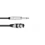 Cabo de áudio 2 m Omnitronic 3022516M XLR 3 pinos 6,35 mm preto