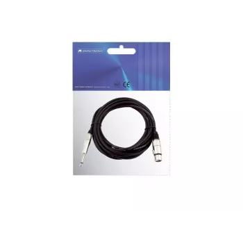 Cabo de áudio Omnitronic 30225170 5 m XLR 3 pinos 6,35 mm preto