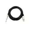 Cabo de áudio Omnitronic 30225170 5 m XLR 3 pinos 6,35 mm preto
