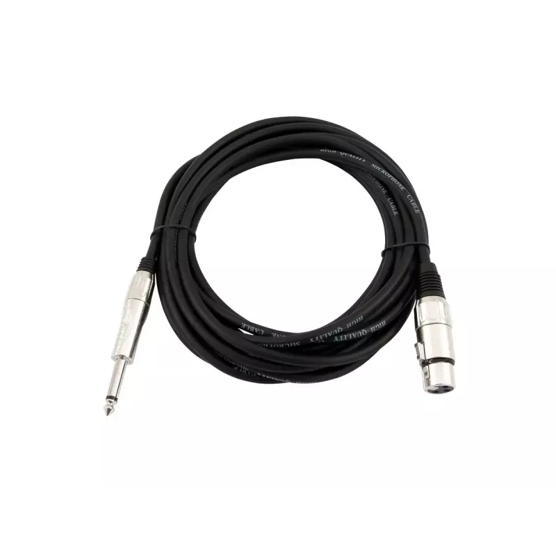 Cabo de áudio Omnitronic 30225170 5 m XLR 3 pinos 6,35 mm preto