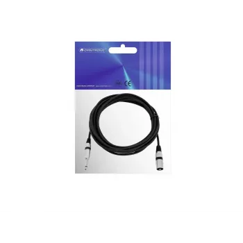 Cabo de áudio XLR 3 pinos 6,35 mm Omnitronic 3022519C 5 m preto