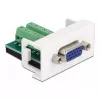 Módulo conector fêmea VGA para barra de terminais DeLOCK Easy 45 81346