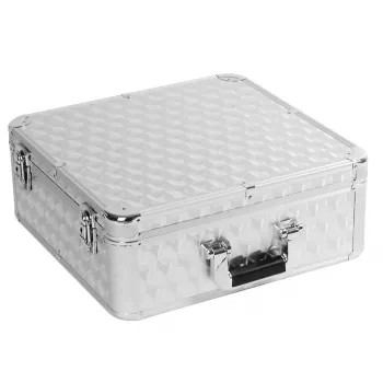 Mala de arquivo Roadinger 30122053 contraplacado prateado para discos