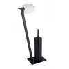 Escova de sanita com suporte WENKO 24395100 preto aço inoxidável