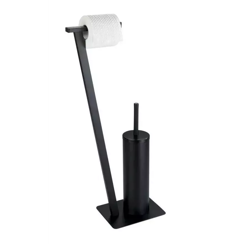 Escova de sanita com suporte WENKO 24395100 preto aço inoxidável