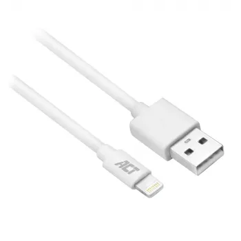 Cabo de carregamento/dados ACT USB 2.0 macho A - macho Lightning 1 metro, certificado MFI