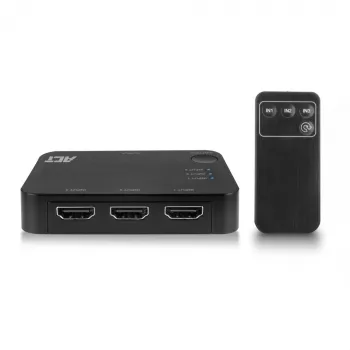 Comutador HDMI ACT 4K 3x1 preto 60Hz 1920x1080 3840x2160