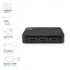 Comutador HDMI ACT 4K 3x1 preto 60Hz 1920x1080 3840x2160