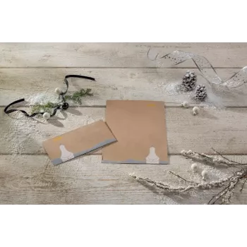 Envelope de Natal Sigel DU260 DIN lang (DL), urso-polar com estrela cadente, papel kraft 100 g/m²
