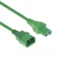 ACT AK5306 cabo de alimentação IEC C14 - C15, 1,2 m, verde