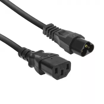 Cabo de alimentação ACT C6 - C13 preto 0,2 m 250 V 2,5 A